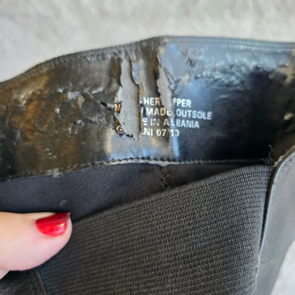 Kurt Geiger London Vito Over-The-Knee Leather Boots Inside Damage EU 38.5 US 7.5